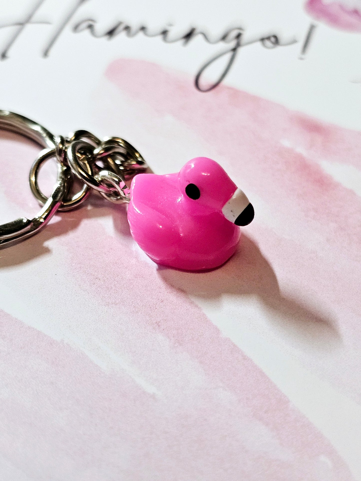 Flamingo keyring