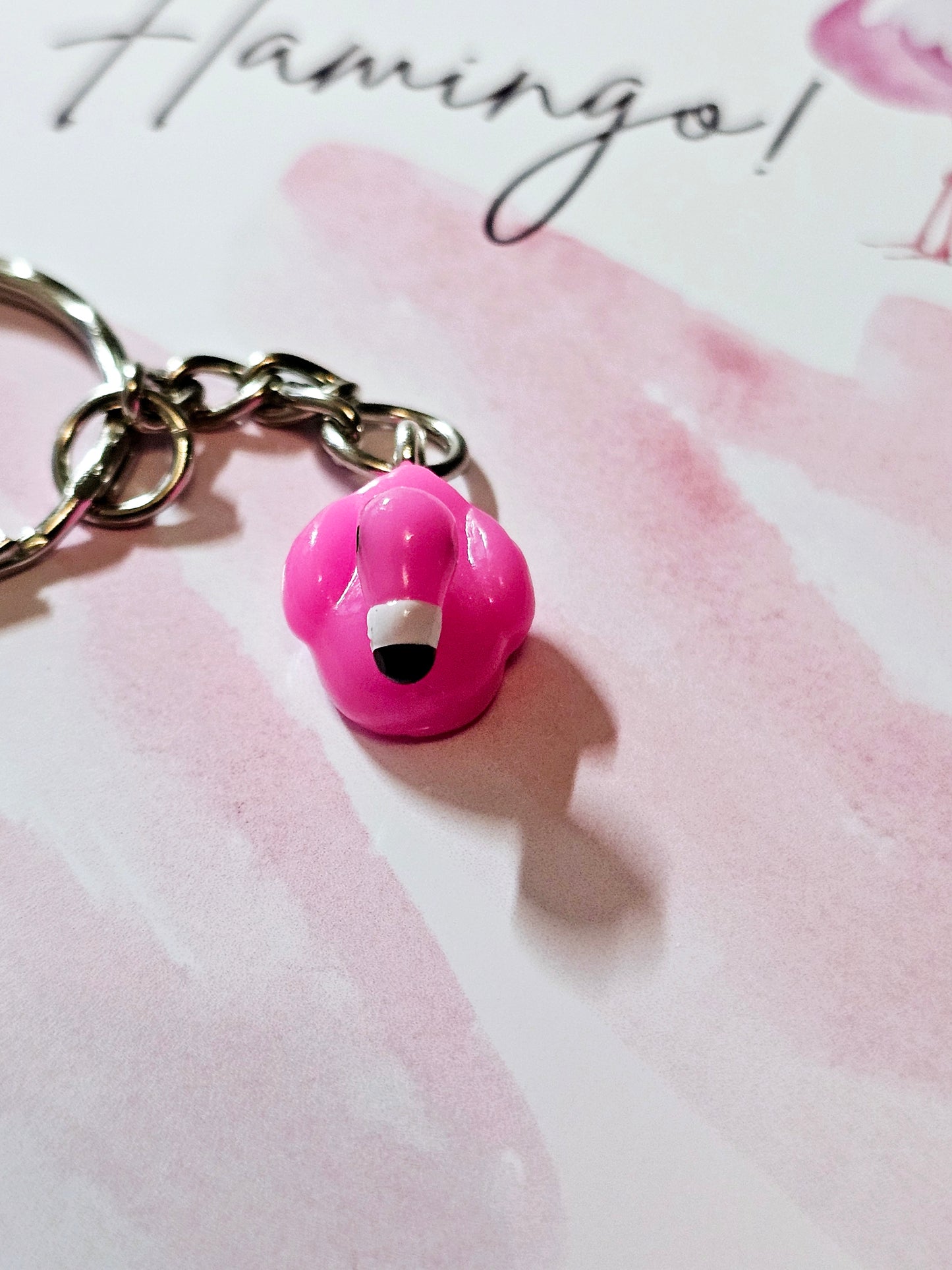 Flamingo keyring