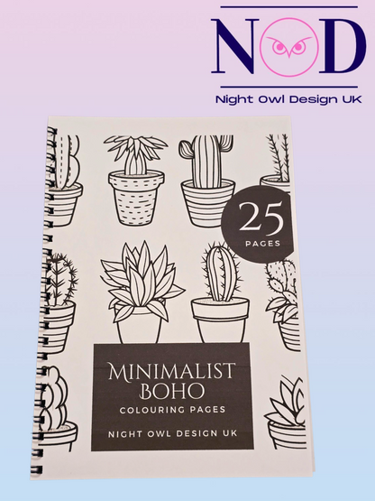 Minimalist Boho Colouring Book