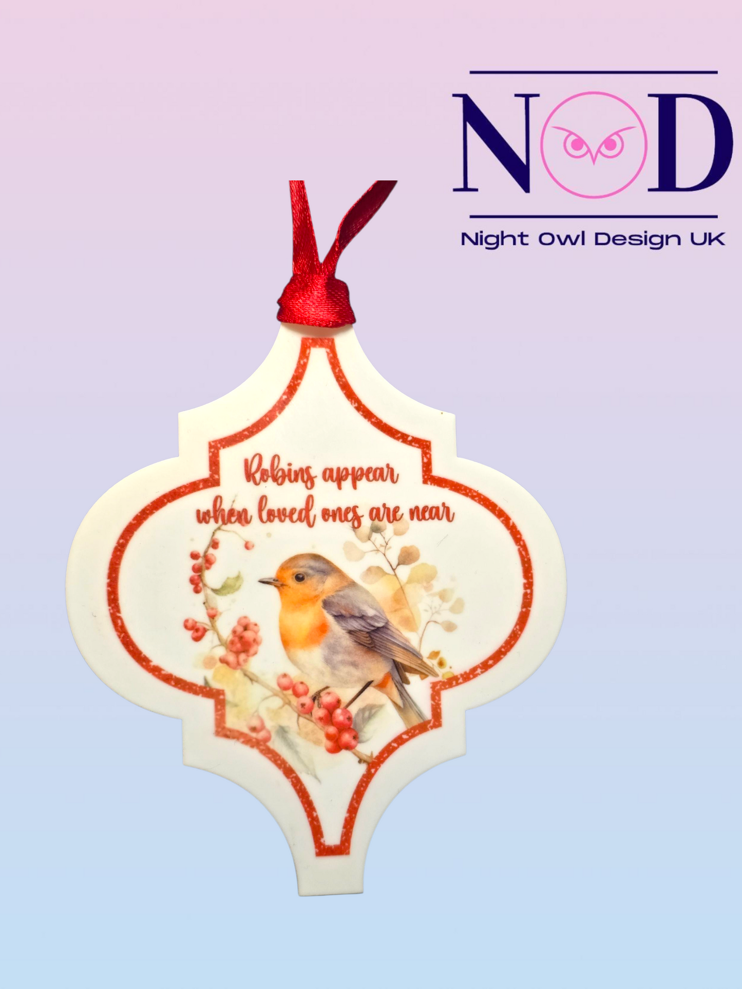 Arabesque Robin Christmas Bauble