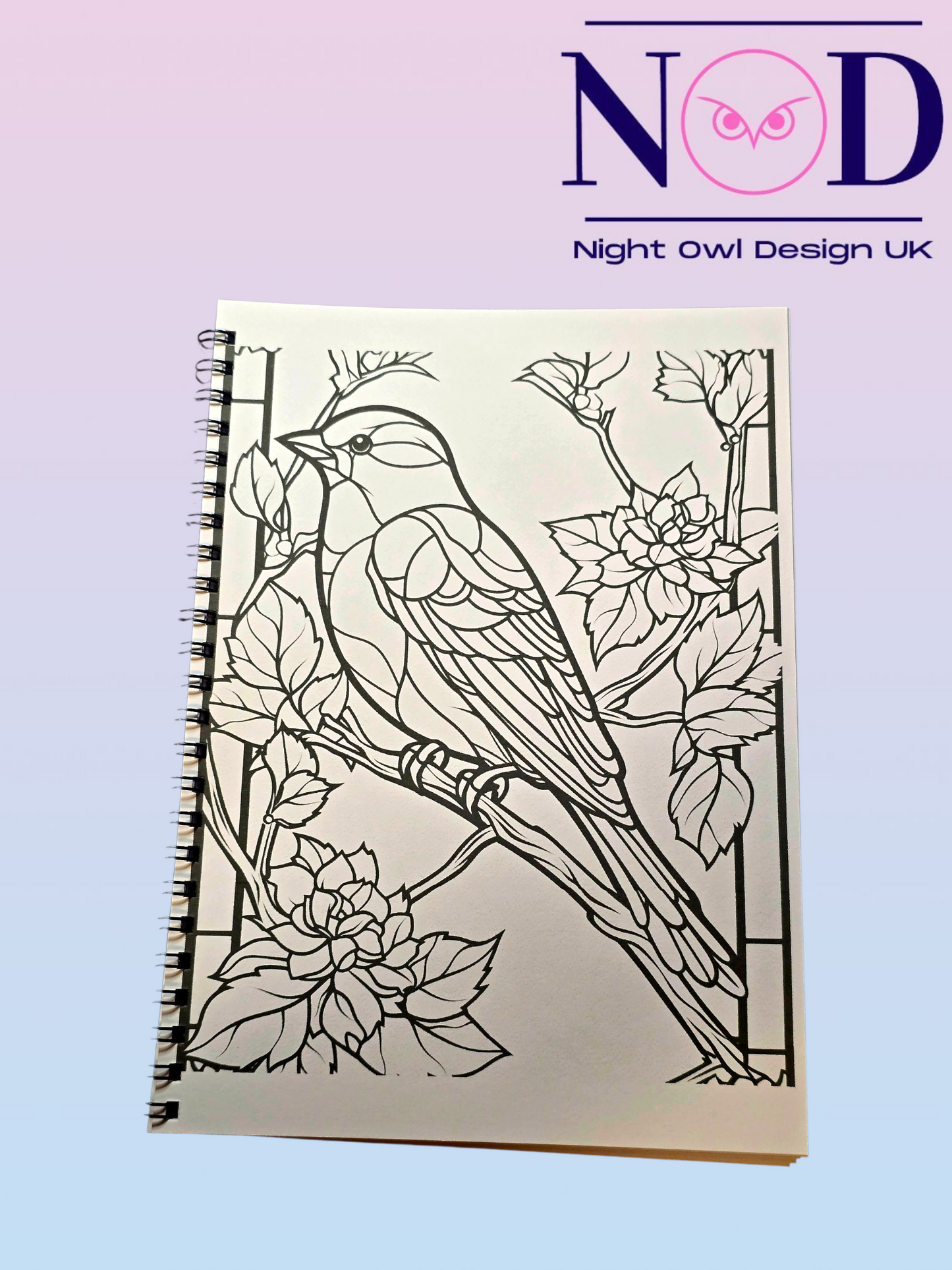 Volume 1 Birds and Stained Glass Colouring Book
