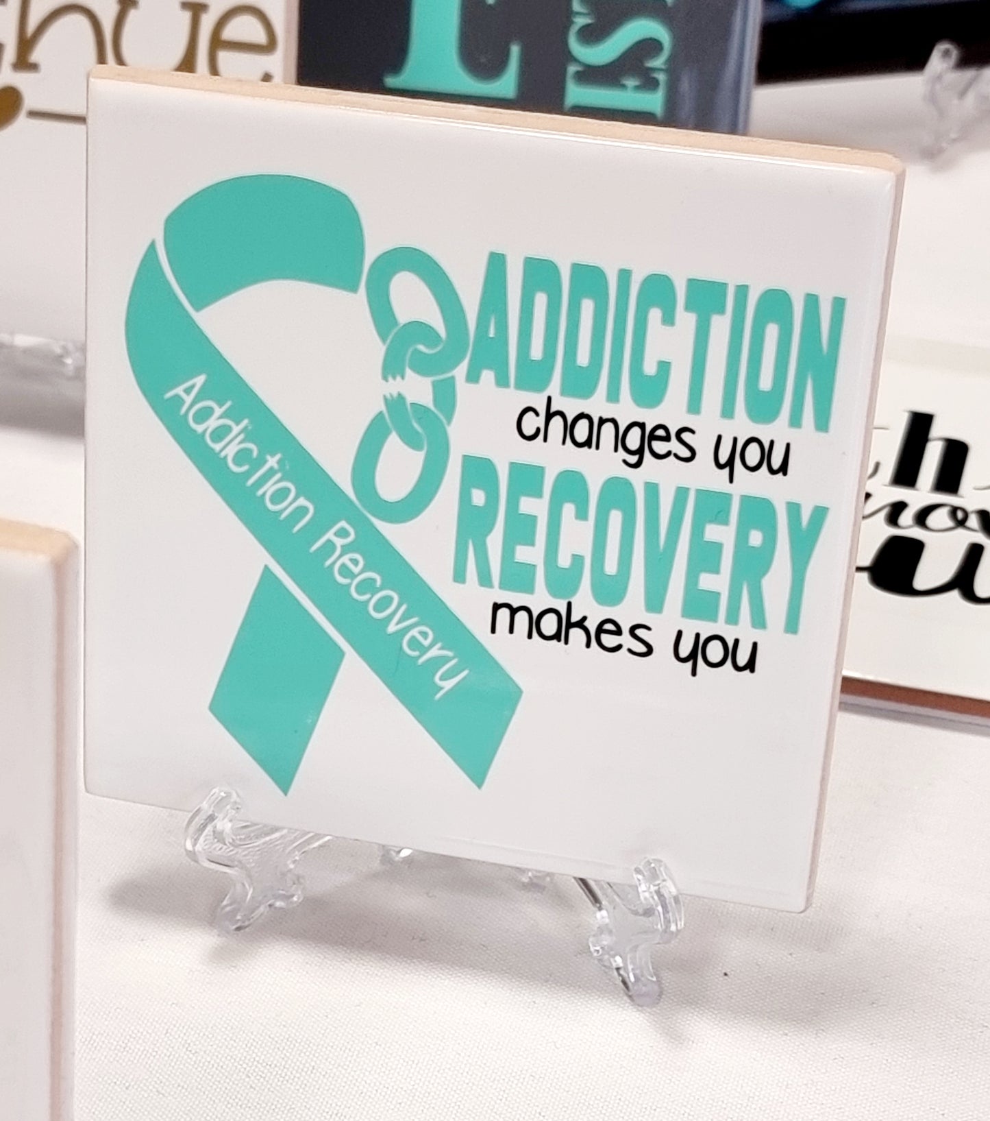 Addiction Changes You Coaster Tile