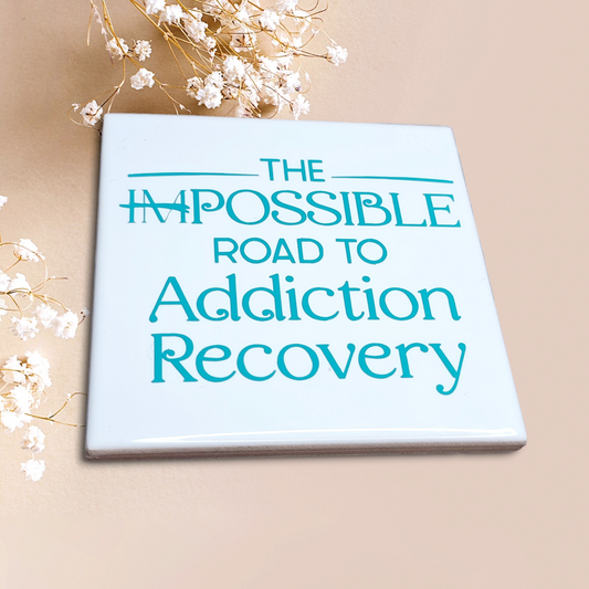 Road to Addiction Recovery Coaster Tile