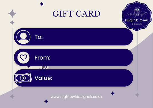 Night Owl Design Gift Cards